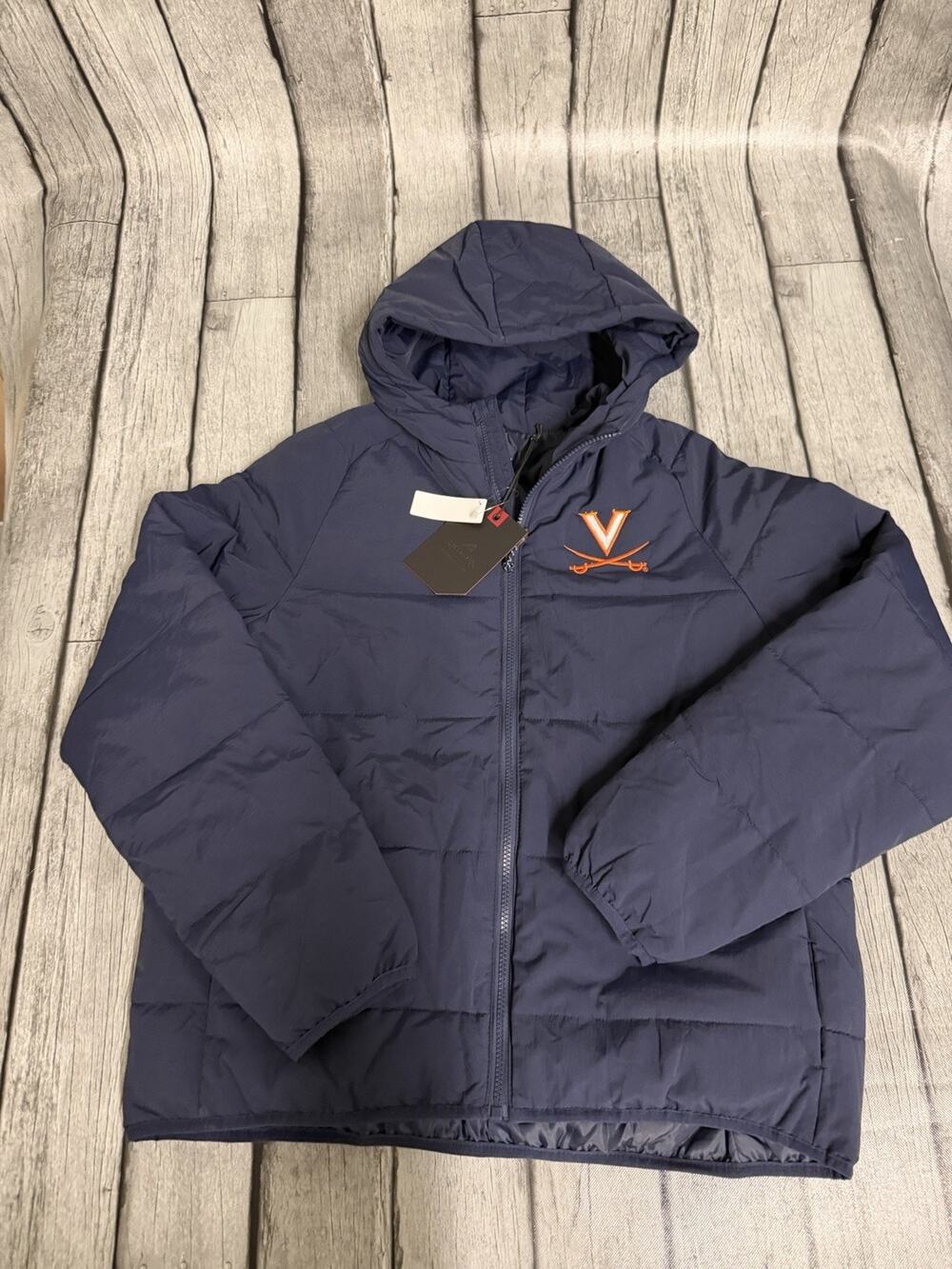 NWT Women's Antigua Virginia Cavaliers Universe Full-Zip Puffer Jacket Large